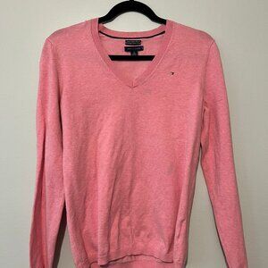 Tommy Hilfiger Pink V-neck Sweater